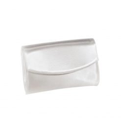 White satin pochette